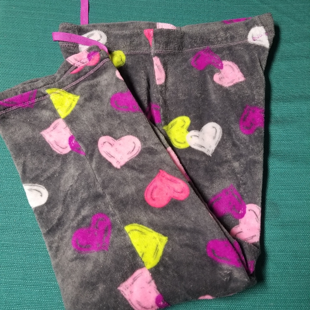 Gray fluffy pajama pants